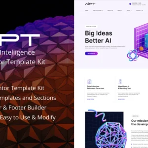 AiPT – Artificial Intelligence Company Elementor Template Kit