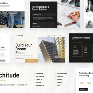 Architude | Architecture Agency & Interior Design Elementor Template Kit