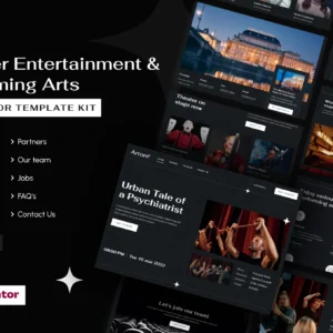 Artore | Theater Entertainment & Performing Arts Elementor Template Kit