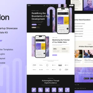Allon – Mobile App & Startup Showcase Elementor Template Kit