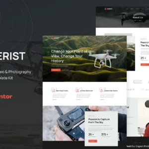 Aerist – Drone Aerial Video & Photography Elementor Template Kit