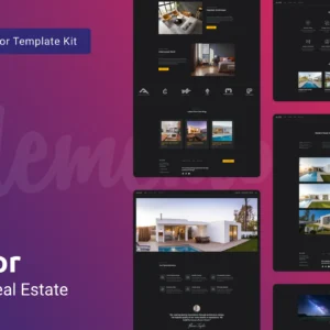 Alcor — Dark Real Estate Elementor Template Kit