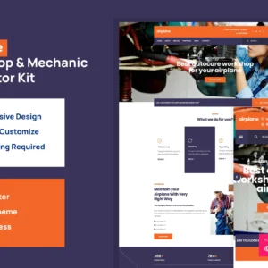 Airplane – Mechanic Workshop Elementor Template Kit