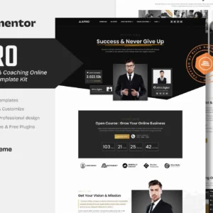 AFRO – Mentorship & Coaching Online Elementor Template Kit