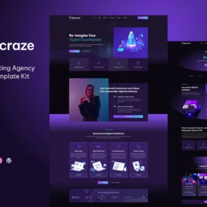 Digicraze – Digital Marketing Agency Elementor Pro Template Kit