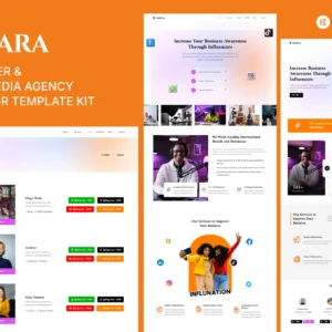 Andara – Influencer & Social Media Agency Template Elementor
