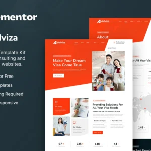 Adviza – Immigration & Visa Consulting Elementor Template Kit