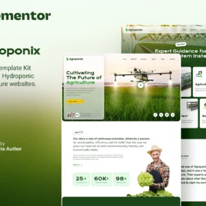 Agroponix – Hydroponic & Agriculture Elementor Template Kit