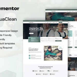 AquaClean – Car Washing & Cleaning Services Elementor Template Kit