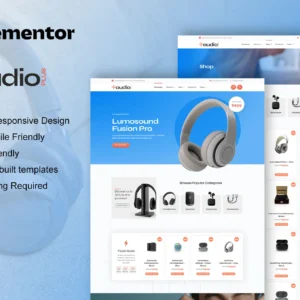 AudioPlus – Audio Store WooCommerce Elementor Template Kit