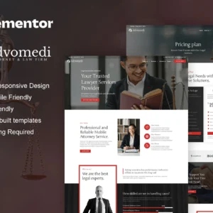 Advomedi – Attorney & Law Firm Elementor Template Kit